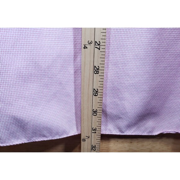 Egara Men’s XL Dress Shirt Pink Check Long Sleeve Non-Iron Cotton - Picture 7 of 7